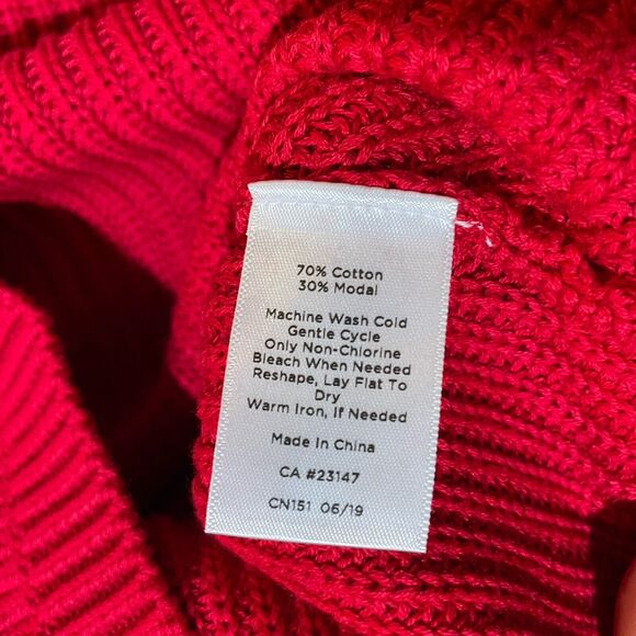 Talbots Sweater Cowl Neck Cotton Modal Blend Knit Heavyweight Womens Small New - Picture 5 of 8
